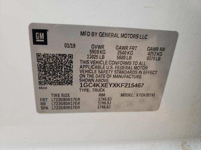 Photo 10 from auction – 2019 CHEVROLET SILVERADO with VIN 1GC4KXEYXKF215467