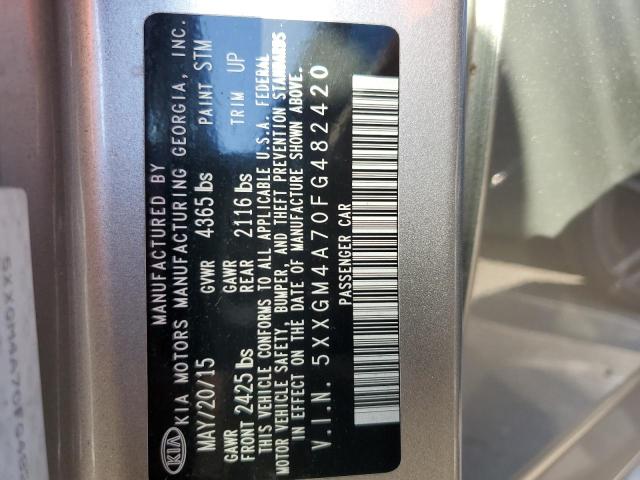 Photo 10 from auction – 2015 KIA OPTIMA LX with VIN 5XXGM4A70FG482420