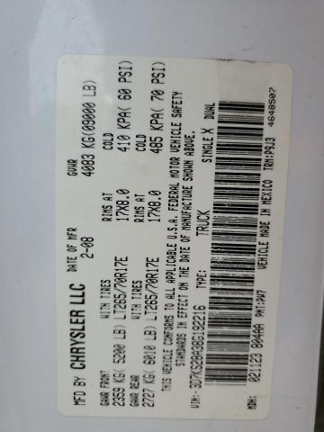 Photo 10 from auction – 2008 DODGE RAM 2500 S with VIN 3D7KS28A38G192216