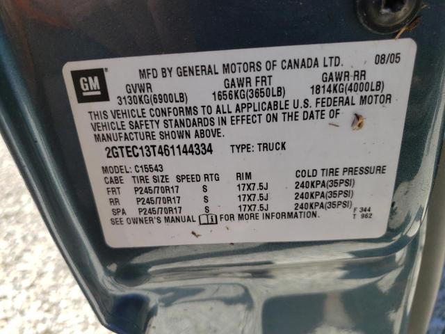 Photo 10 from auction – 2006 GMC NEW SIERRA with VIN 2GTEC13T461144334