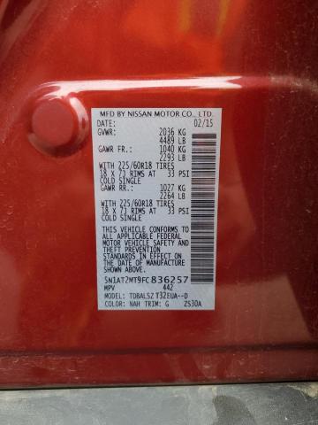 Photo 10 from auction – 2015 NISSAN ROGUE S with VIN 5N1AT2MT9FC836257