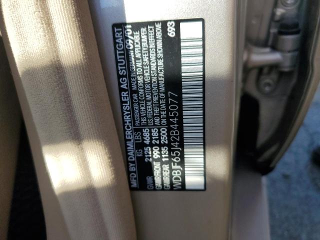 Photo 10 from auction – 2002 MERCEDES-BENZ E 320 with VIN WDBJF65J42B445077