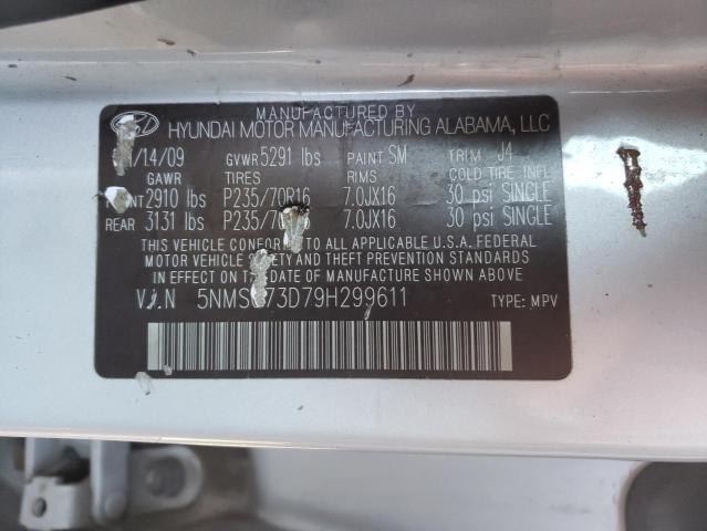 Photo 10 from auction – 2009 HYUNDAI SANTA FE G with VIN 5NMSG73D79H299611