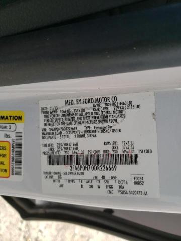 Photo 10 from auction – 2013 FORD FUSION SE with VIN 3FA6P0H70DR226669