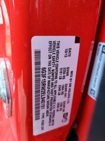 Photo 10 from auction – 2014 CHEVROLET SS with VIN 6G3F15RW2EL940191