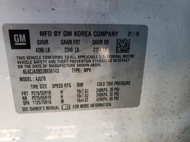 Photo 10 from auction – 2018 BUICK ENCORE PRE with VIN KL4CJASB2JB636143
