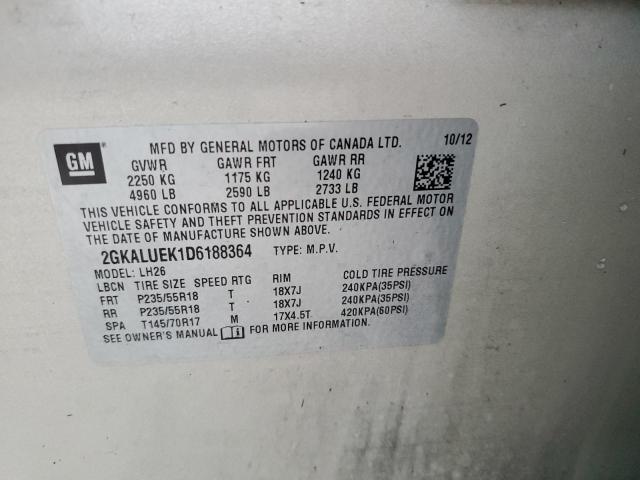 Photo 10 from auction – 2013 GMC TERRAIN SL with VIN 2GKALUEK1D6188364