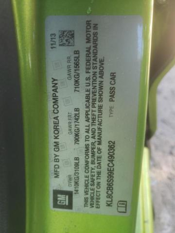 Photo 10 from auction – 2014 CHEVROLET SPARK LS with VIN KL8CB6S99EC490362