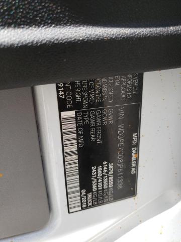 Photo 10 from auction – 2018 MERCEDES-BENZ SPRINTER with VIN WD3PE7CD8JP611338