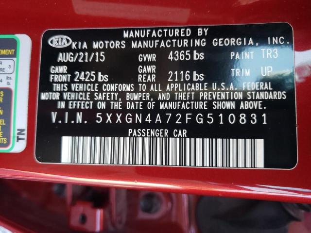 Photo 10 from auction – 2015 KIA OPTIMA EX with VIN 5XXGN4A72FG510831