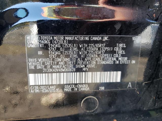 Photo 10 from auction – 2011 TOYOTA RAV4 LIMIT with VIN 2T3DK4DV4BW060628