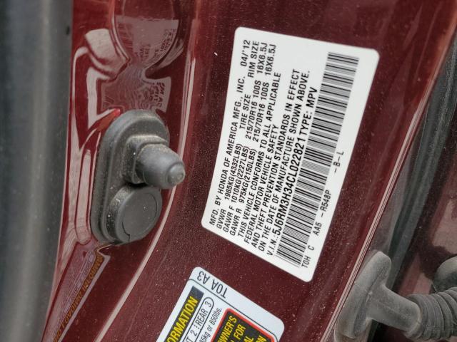 Photo 10 from auction – 2012 HONDA CR-V LX with VIN 5J6RM3H34CL022821