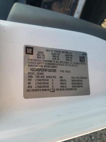 Photo 10 from auction – 2015 CHEVROLET EXPRESS G2 with VIN 1GCWGFCF9F1247285