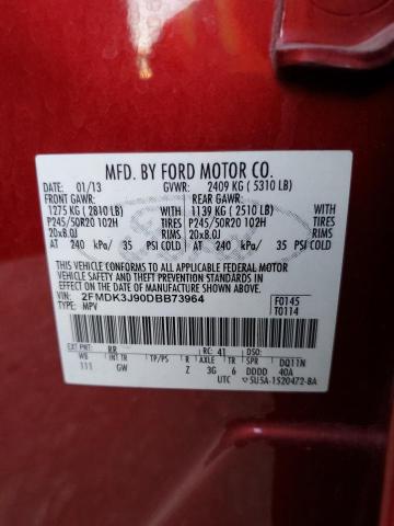 Photo 10 from auction – 2013 FORD EDGE SEL with VIN 2FMDK3J90DBB73964