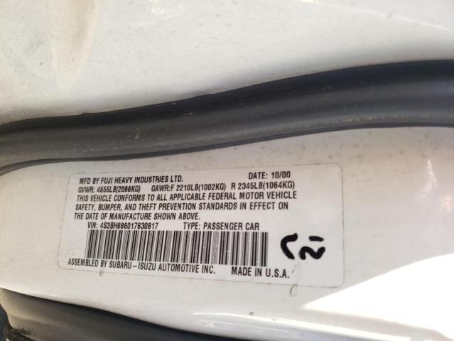Photo 10 from auction – 2001 SUBARU LEGACY OUT with VIN 4S3BH686017630817