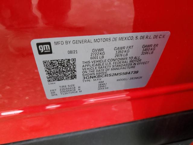 Photo 10 from auction – 2021 CHEVROLET BLAZER 2LT with VIN 3GNKBCRS2MS584738