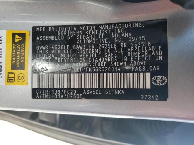 Photo 10 from auction – 2016 TOYOTA CAMRY LE with VIN 4T4BF1FK5GR526814