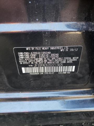 Photo 10 from auction – 2013 SUBARU IMPREZA PR with VIN JF1GPAC62D2217405