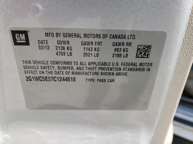 Photo 10 from auction – 2012 CHEVROLET IMPALA LTZ with VIN 2G1WC5E37C1244618