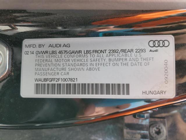 Photo 10 from auction – 2015 AUDI S3 PREMIUM with VIN WAUBFGFF2F1007821