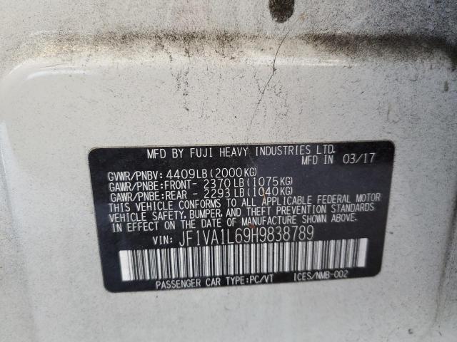 Photo 10 from auction – 2017 SUBARU WRX LIMITE with VIN JF1VA1L69H9838789