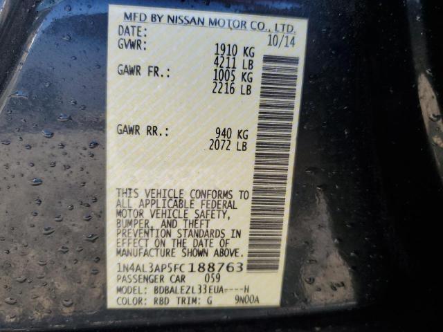 Photo 10 from auction – 2015 NISSAN ALTIMA 2.5 with VIN 1N4AL3AP5FC188763