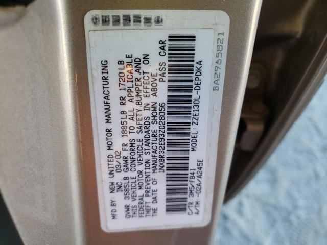 Photo 10 from auction – 2003 TOYOTA COROLLA CE with VIN 1NXBR32E93Z028056