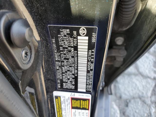 Photo 10 from auction – 2012 TOYOTA CAMRY BASE with VIN 4T1BF1FK5CU087070