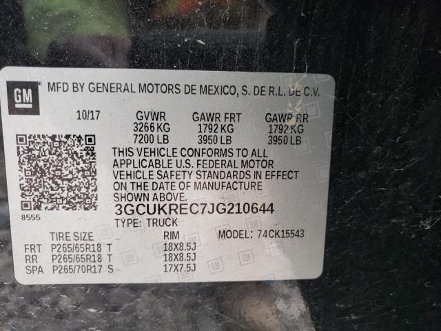 Photo 10 from auction – 2018 CHEVROLET SILVERADO with VIN 3GCUKREC7JG210644
