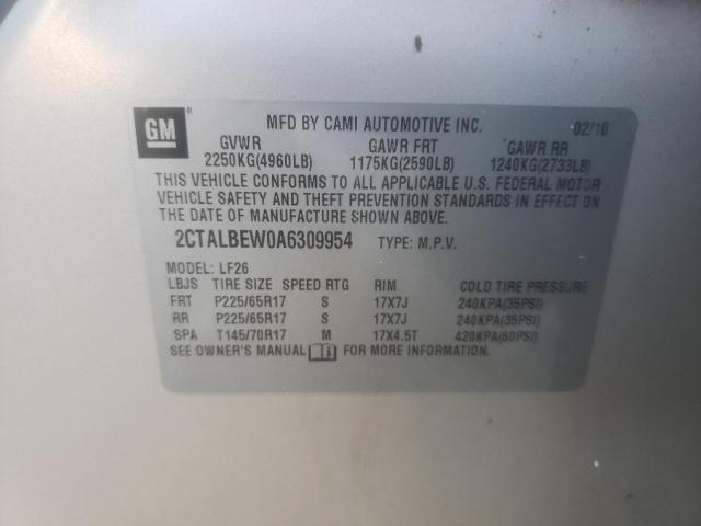 Фото 10 с аукциона – 2010 GMC TERRAIN SL с VIN 2CTALBEW0A6309954