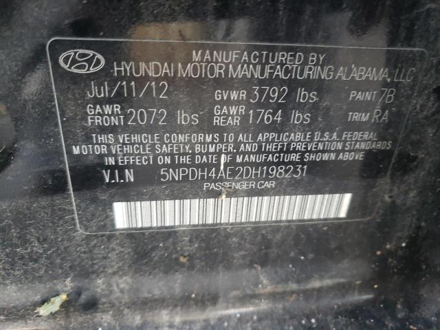Photo 10 from auction – 2013 HYUNDAI ELANTRA GL with VIN 5NPDH4AE2DH198231