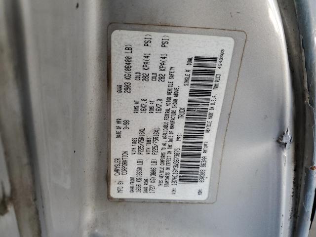 Zdjęcie 10 z aukcji – 1998 DODGE RAM 1500 z VIN 1B7HC16Y3WS673875