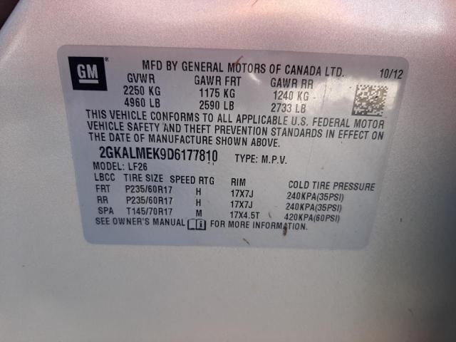 Photo 10 from auction – 2013 GMC TERRAIN SL with VIN 2GKALMEK9D6177810
