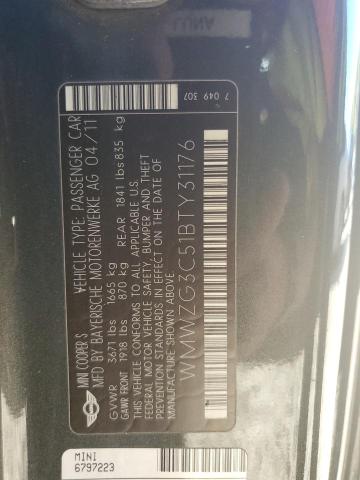 Zdjęcie 10 z aukcji – 2011 MINI COOPER S C z VIN WMWZG3C51BTY31176