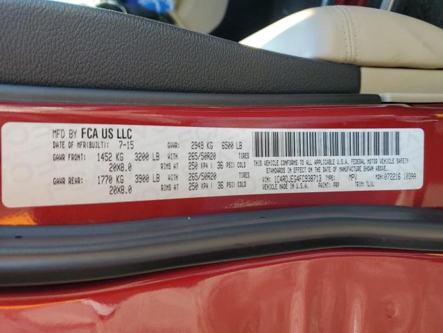Photo 10 from auction – 2015 DODGE DURANGO with VIN 1C4RDJEG4FC938713