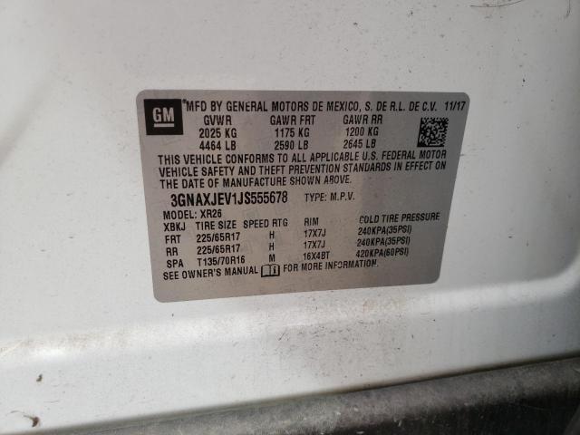 Photo 10 from auction – 2018 CHEVROLET EQUINOX LT with VIN 3GNAXJEV1JS555678
