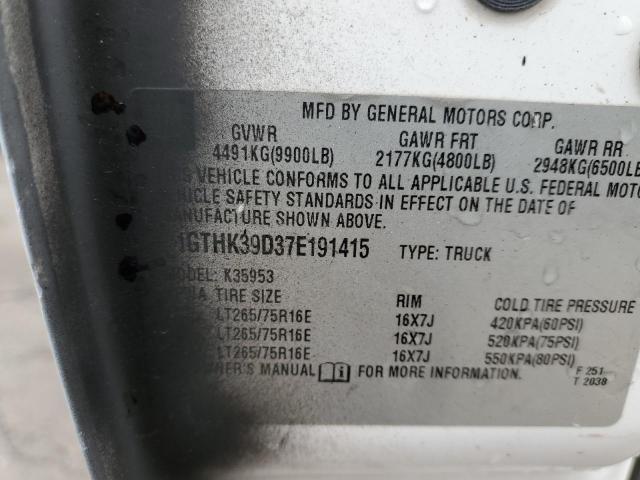 Photo 10 from auction – 2007 GMC NEW SIERRA with VIN 1GTHK39D37E191415