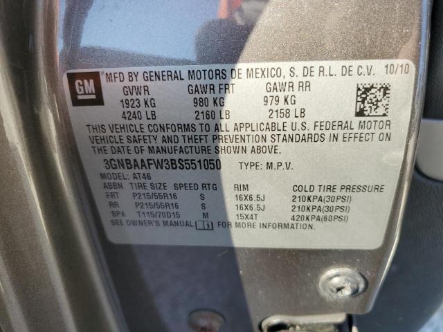 Photo 10 from auction – 2011 CHEVROLET HHR LS with VIN 3GNBAAFW3BS551050