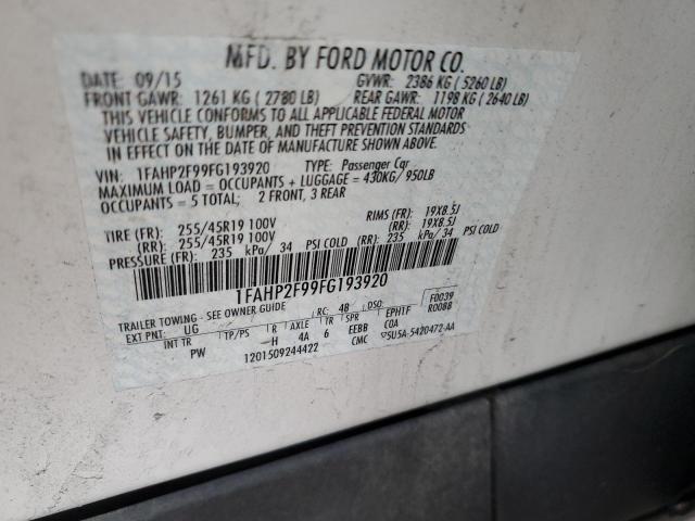 Photo 10 from auction – 2015 FORD TAURUS LIM with VIN 1FAHP2F99FG193920