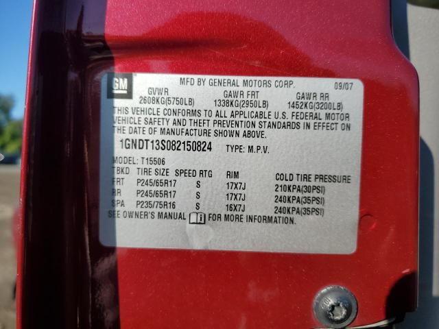 Photo 10 from auction – 2008 CHEVROLET TRAILBLAZE with VIN 1GNDT13S082150824
