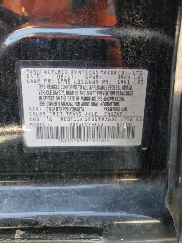 Photo 10 from auction – 2017 NISSAN SENTRA S with VIN 3N1AB7AP2HY394074