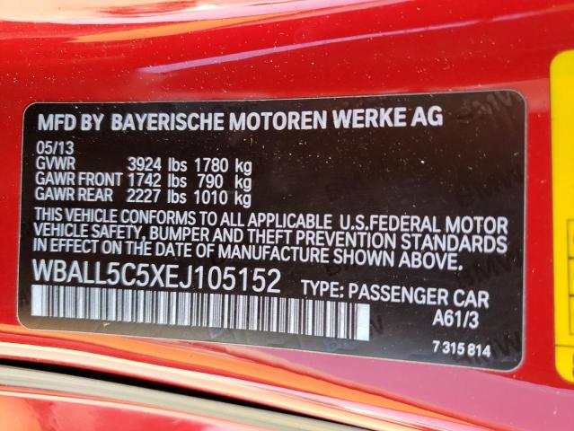 Photo 10 from auction – 2014 BMW Z4 SDRIVE2 with VIN WBALL5C5XEJ105152