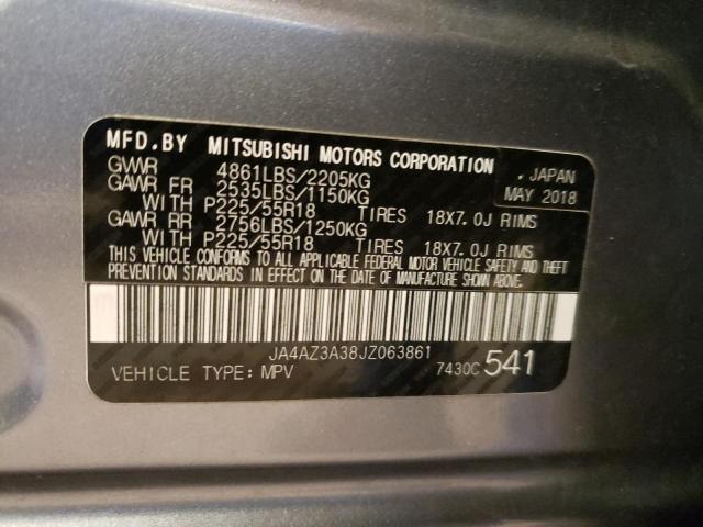 Photo 10 from auction – 2018 MITSUBISHI OUTLANDER with VIN JA4AZ3A38JZ063861