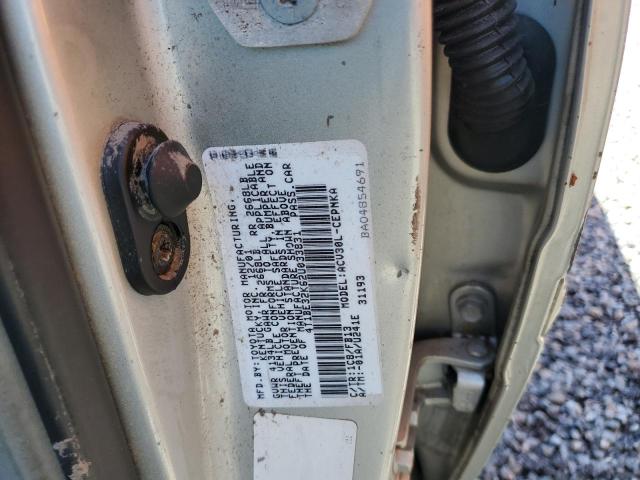Photo 10 from auction – 2002 TOYOTA CAMRY LE with VIN 4T1BE32K62U033831