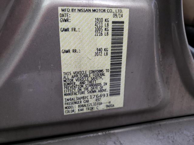 Photo 10 from auction – 2015 NISSAN ALTIMA 2.5 with VIN 1N4AL3AP8FC176493