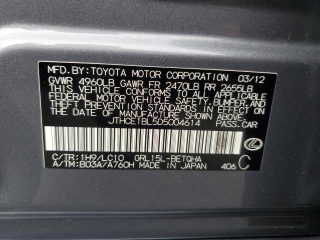 Photo 10 from auction – 2013 LEXUS GS 350 with VIN JTHCE1BL5D5004614