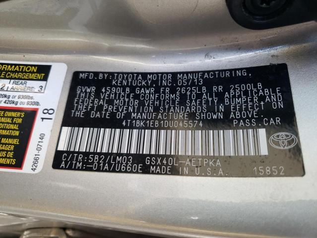 Photo 10 from auction – 2013 TOYOTA AVALON BAS with VIN 4T1BK1EB1DU045574