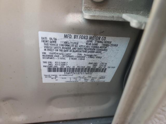 Photo 10 from auction – 2007 FORD FIVE HUNDR with VIN 1FAFP241X7G116057