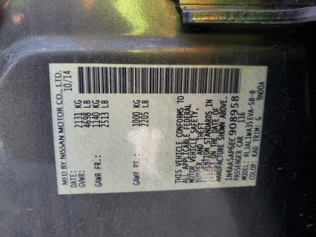 Photo 10 from auction – 2014 NISSAN MAXIMA S with VIN 1N4AA5AP6EC908958