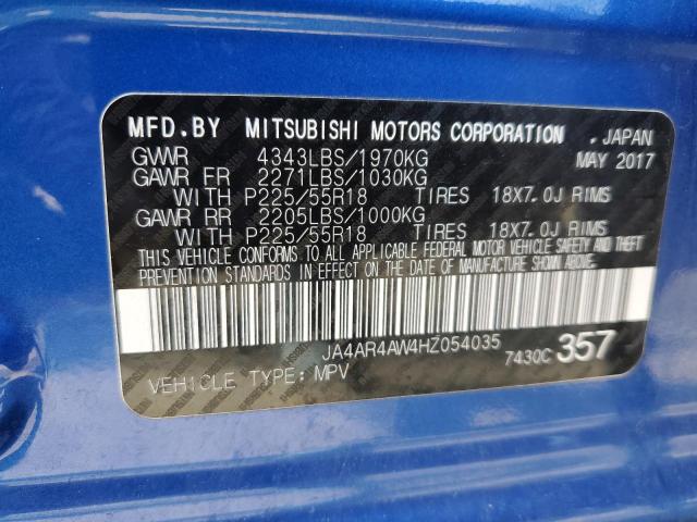 Photo 10 from auction – 2017 MITSUBISHI OUTLANDER with VIN JA4AR4AW4HZ054035